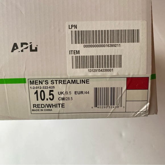 APL Athletic Propulsion Labs Streamline Red White Running Sneakers 10.5 mens - Picture 11 of 12